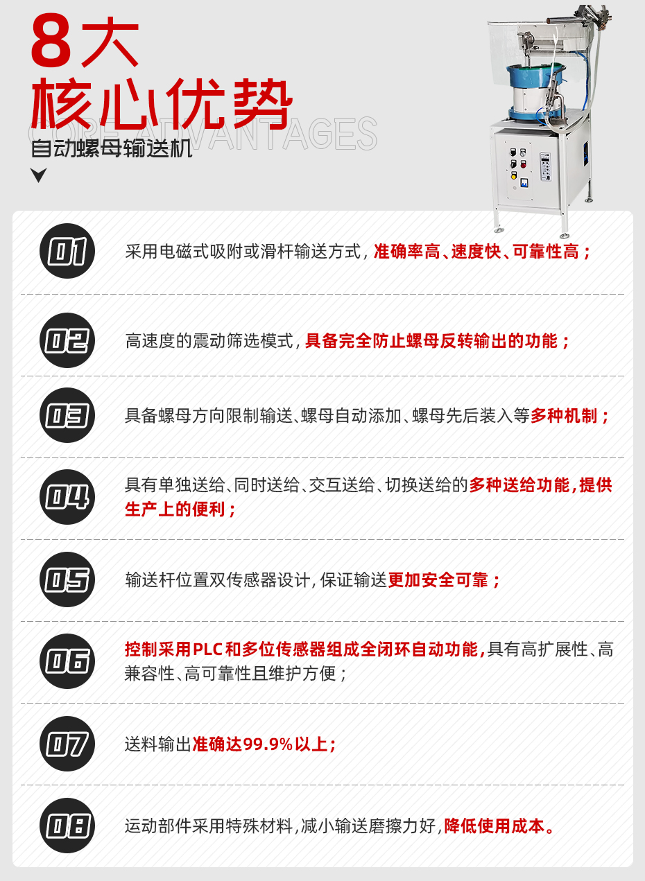 自動螺母輸送機核心優勢