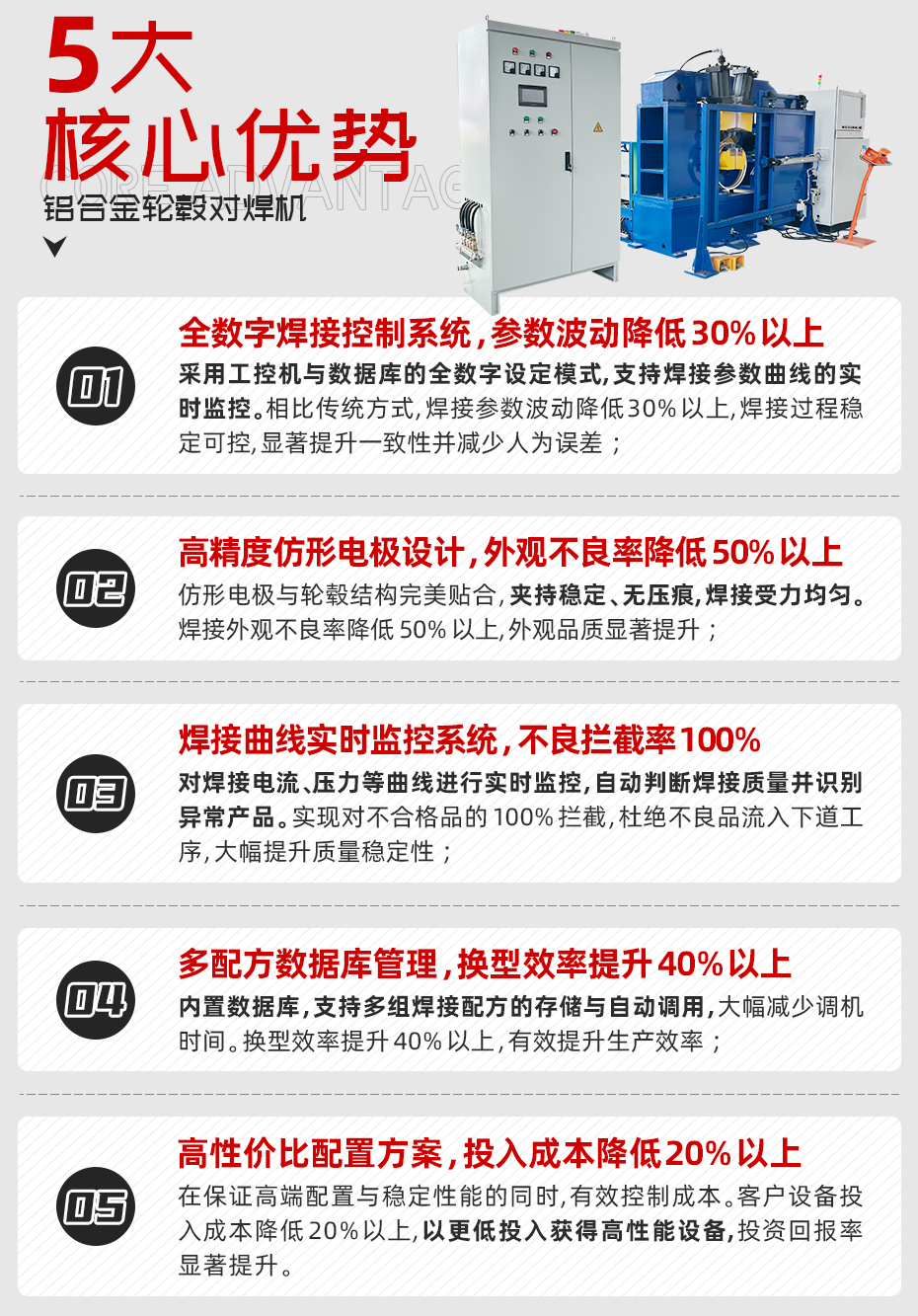 鋁合金輪轂對焊機核心優勢